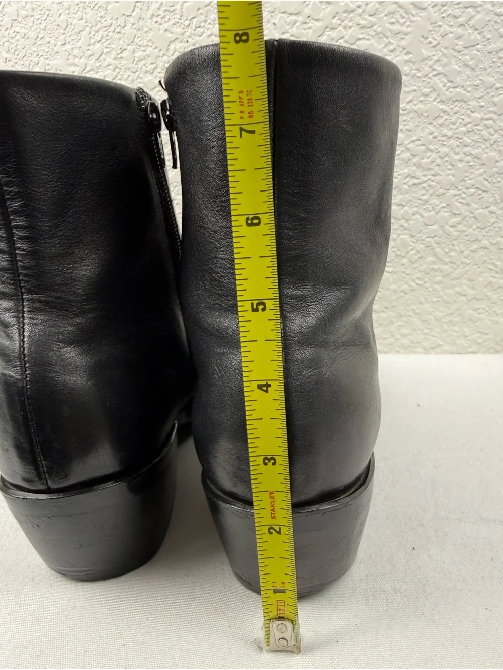 Durango TR820 Western Ankle Boots | Black Leather | Side Zip | Men's 9EE